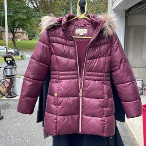 Girls size 10/12 Michael Kors Winter jacket, magenta color